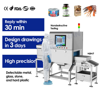 Безопасность неразрушающей рентгеновской инспекционной машины на фабричной производственной линии